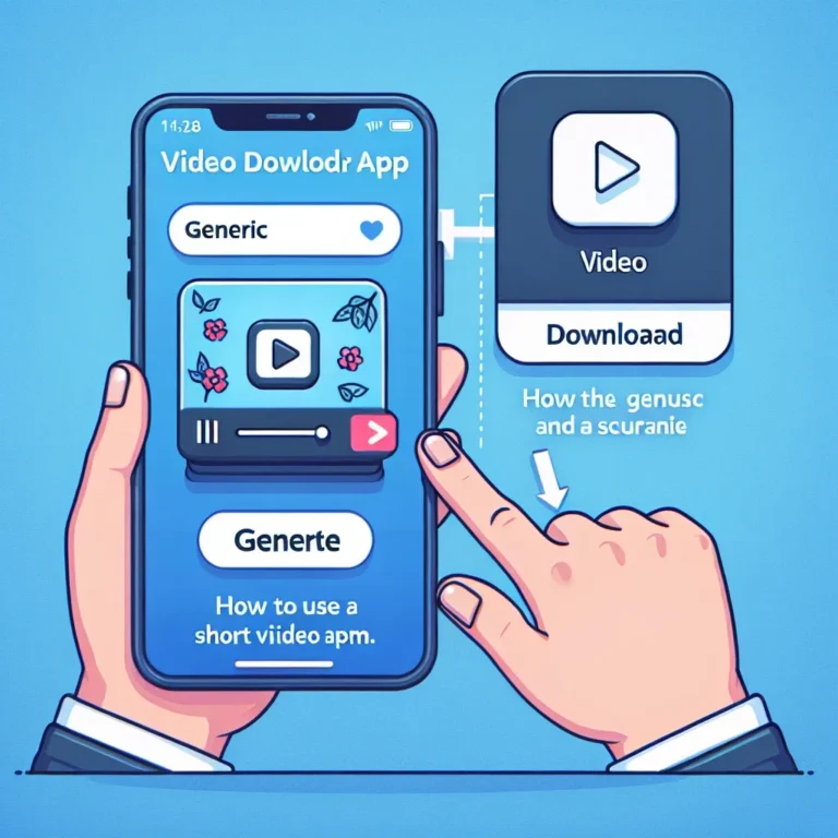 "Descargador de videos de TikTok en acción: usuario descargando un video en su dispositivo móvil con interfaz intuitiva y opciones de calidad, ilustrando cómo usar un descargador de videos de TikTok de manera segura y efectiva."