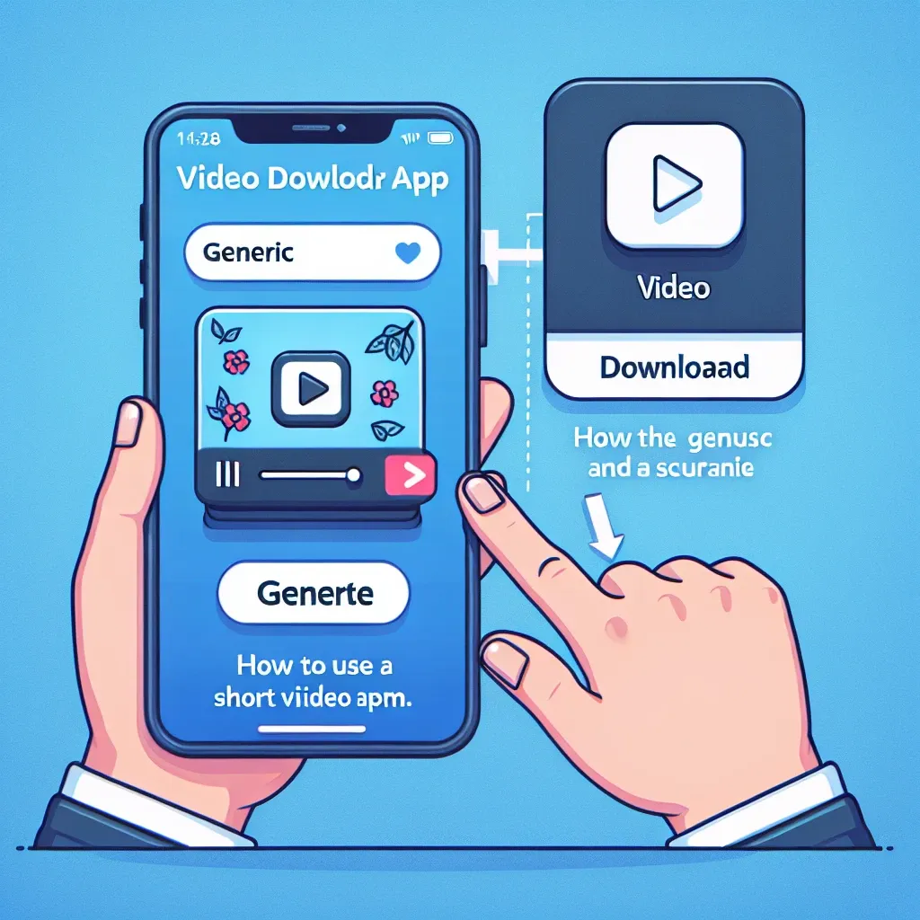 "Descargador de videos de TikTok en acción: usuario descargando un video en su dispositivo móvil con interfaz intuitiva y opciones de calidad, ilustrando cómo usar un descargador de videos de TikTok de manera segura y efectiva."