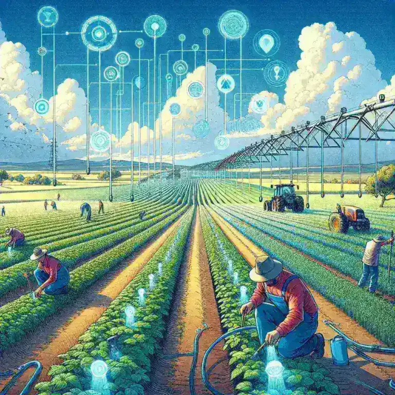 "Smart sensors for agricultural irrigation systems being tested by Spanish companies, showcasing innovative technology in sustainable farming practices."