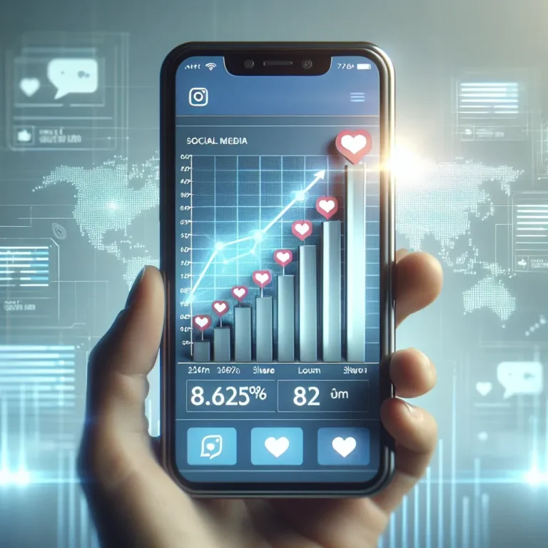 "Calculadora de Engagement de Instagram Online mostrando resultados de métricas de interacción y éxito en redes sociales, con gráficos y estadísticas relevantes para el análisis de rendimiento."