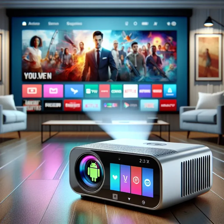 "ViewSonic introduces new portable projector with Android TV features, showcasing advanced technology for home entertainment."